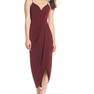 Nordstrom/Shona Joy burgundy tulip dress